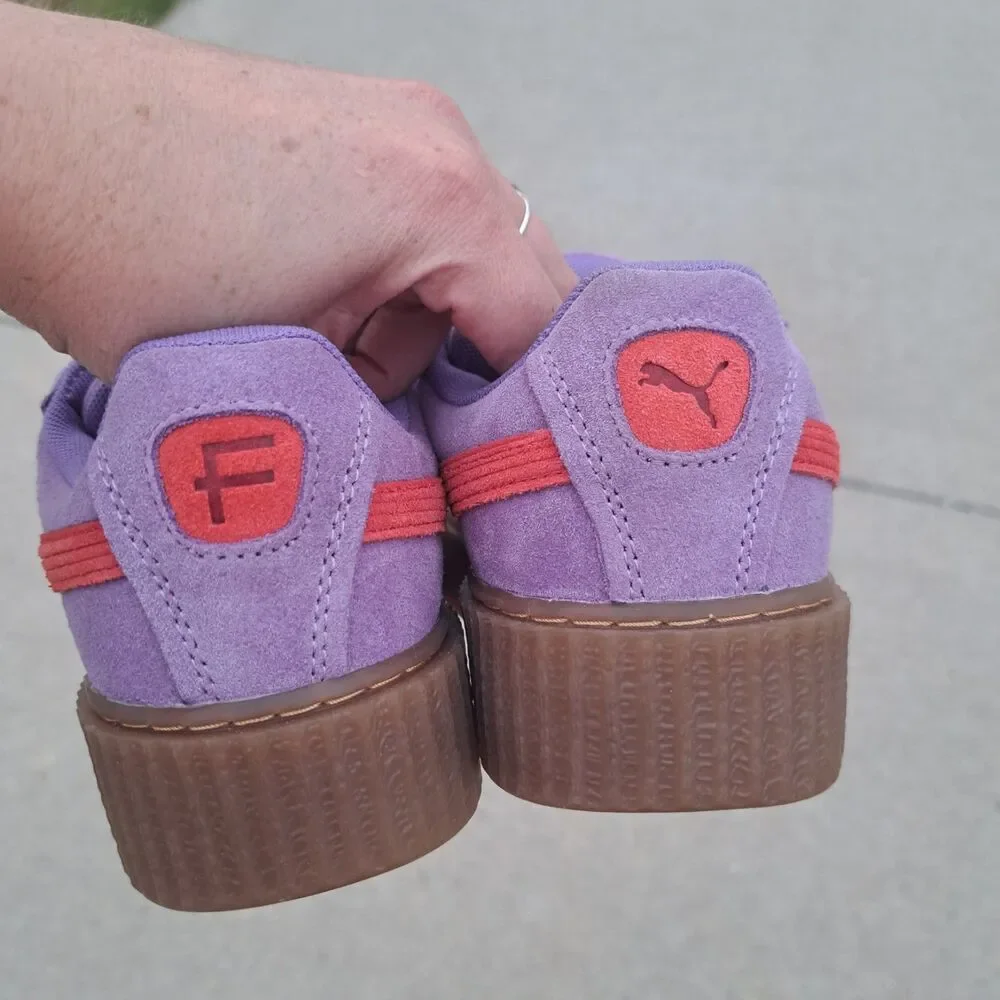 NEW Women’s PUMA x Rihanna FENTY Creeper Phatty Lavende Burnt Red Shoes Size 8